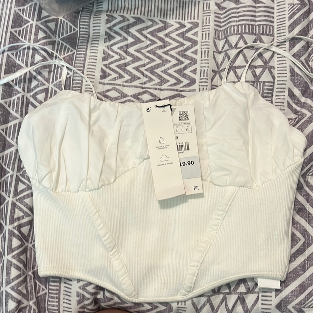 White corset top